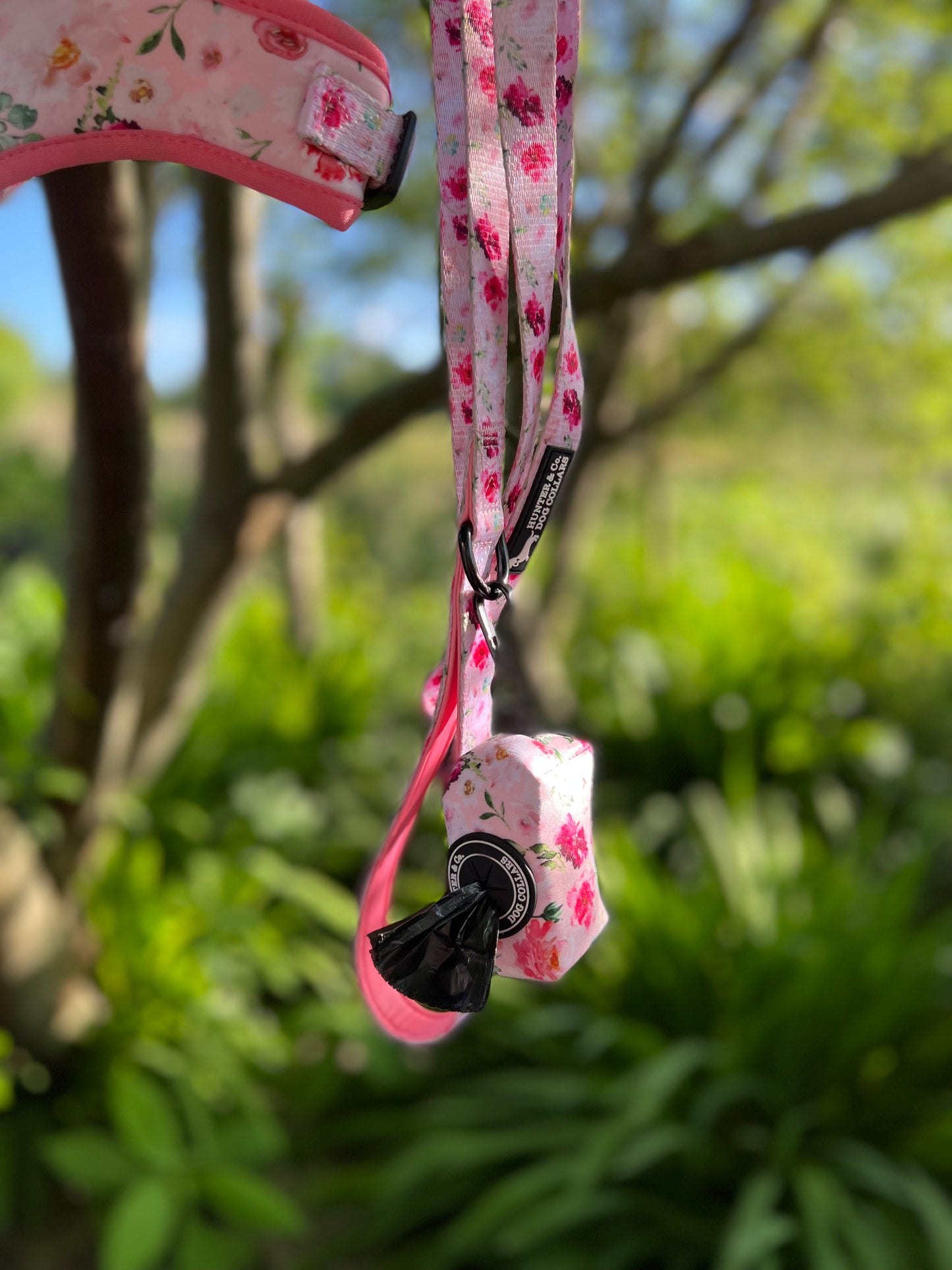 Pink Watercolour Floral Poop Bag Holder Hunter & Co.