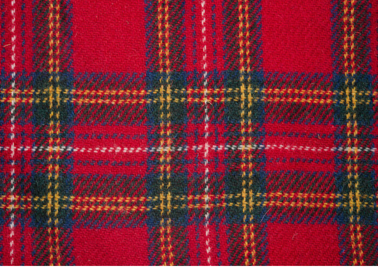 Harris Tweed® Red Tartan Check Tweed Dog Collar Bow & Lead Set Hunter & Co.