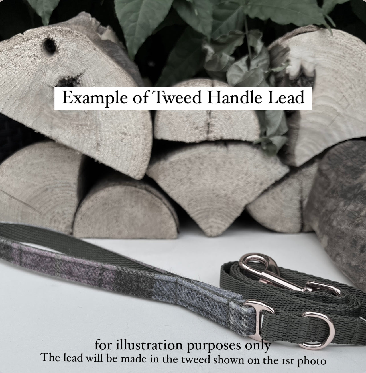 Russet Brown Khaki Tweed Dog Collar Bow & Lead Set Hunter & Co.