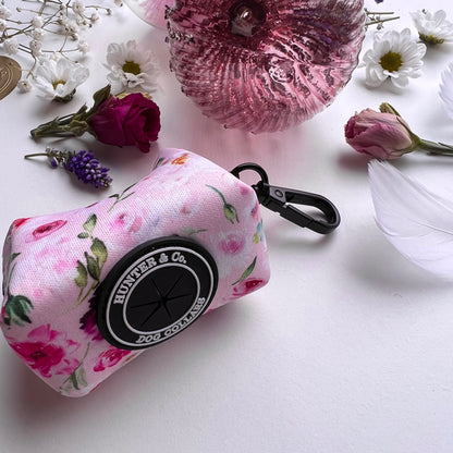 Pink Watercolour Floral Poop Bag Holder Hunter & Co.
