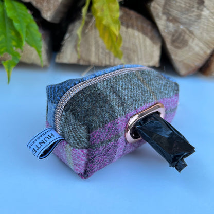 Khaki Rose Pink Tweed Poo Bag Holder Hunter & Co.