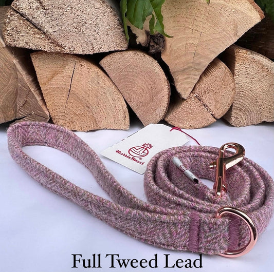 Harris Tweed® Heritage Pink Green Dog Lead Hunter & Co.