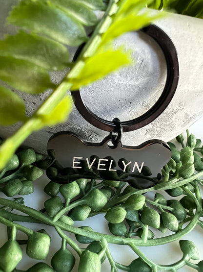 Bone Black Dog ID Tag | Premium Thick Engraved Steel | 4cm Dog Identification Tags Hunter & Co.