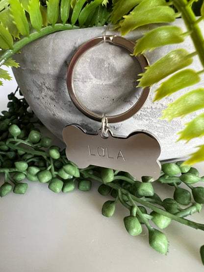 Bone Silver Dog ID Tag | Premium Thick Engraved Steel | 4cm Dog Identification Tags Hunter & Co.